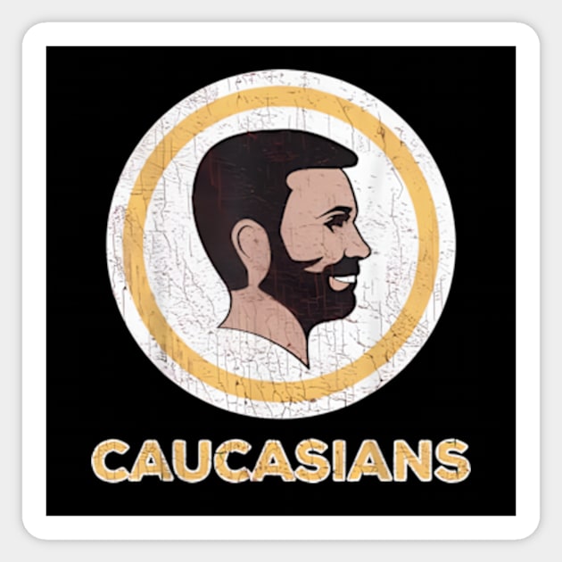 Washington Caucasians Redskins Sticker by YASSIN DESIGNER